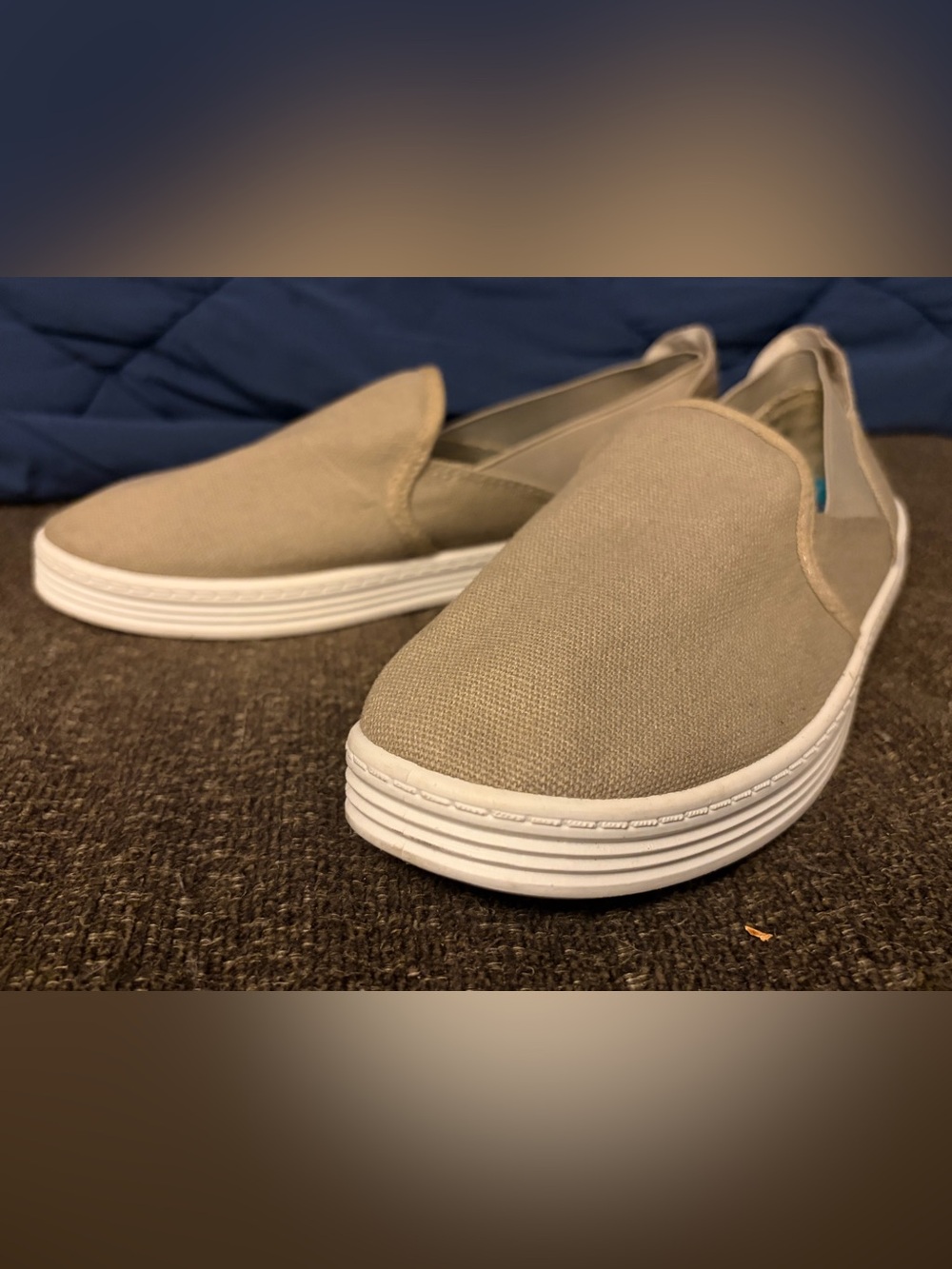 Blowfish Malibu Casual Slip-On Canvas Loafers in Taupe